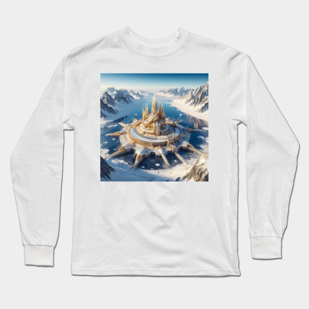 Golden Fantasy Palace Long Sleeve T-Shirt by Fath